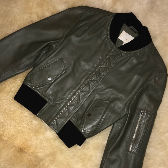 Walter Baker Lambskin Leather Bomber - Picture 5 of 5